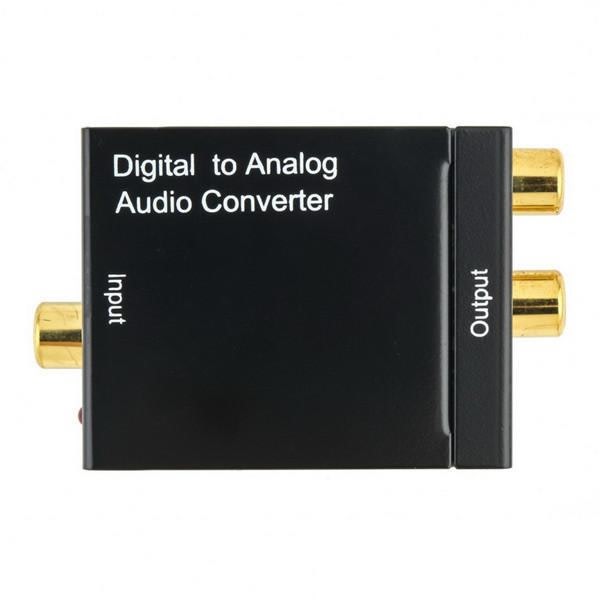 Digital till Analog TV-Ljudkonverterare: Toslink & Koaxial Svart