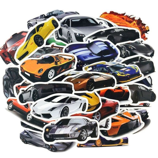 50-pack Bilklistermärken: Personlig & Färgglad Dekor multifärg