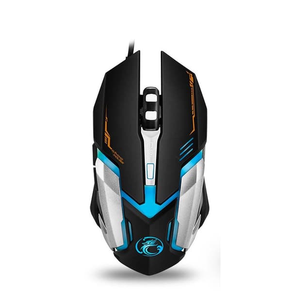 Lyxig Gamingmus med LED, Ergonomisk Design & 6 Knappar Svart