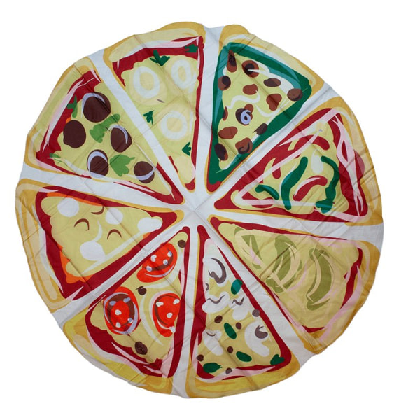 Strandsjal med Pizzadesign: Lätt, Mångsidig & Snabbtorkande MultiColor Nr.8