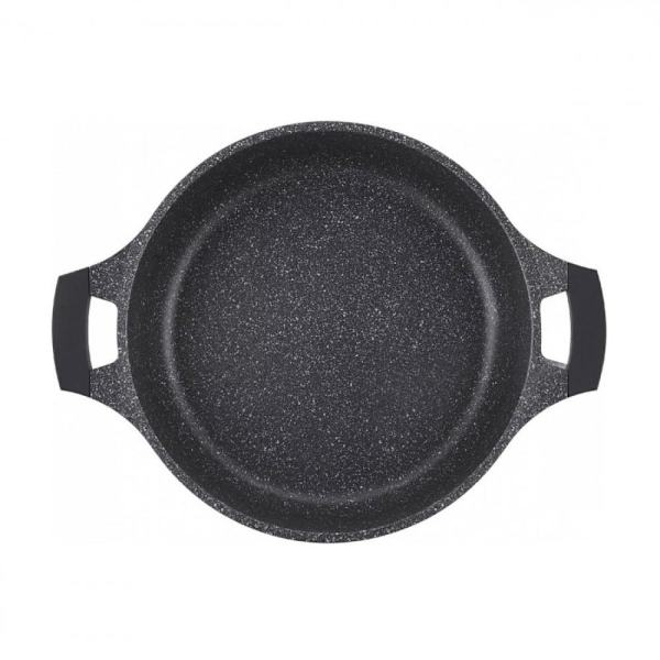 Marmorbelagd Gryta: Non-stick, Lätt & PFOA-fri Svart