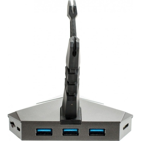 Gaming Hub: USB 3.0, Micro SD & Stabil Metallbas Silver