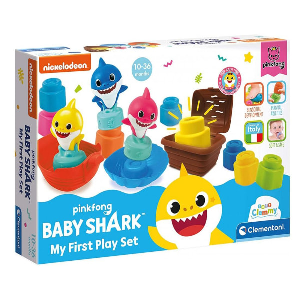 Mjuka Clemmy-klossar med Baby Shark: Fantasi & Motorik multifärg