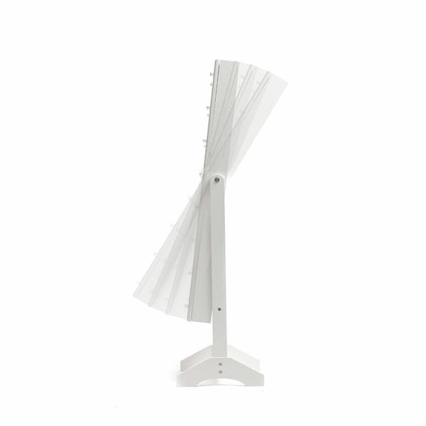 Stående spegel smyckeslåda med LED Vit