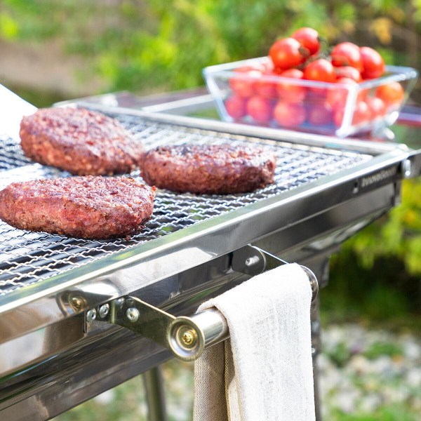 Hopfällbar Kolgrill: Perfekt för Sommarens Utflykter Silver
