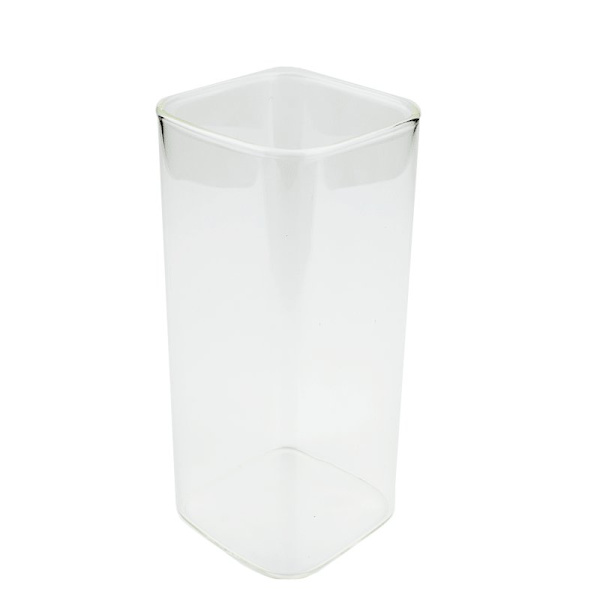 Unika Fyrkantiga Glas - 400ml, Stilren Design Transparent