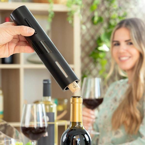 Elegant Vinöppnarset: Elektrisk, Enkel & Stilfull Svart