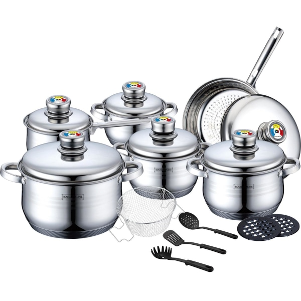 Potten, stek- och kastrull med termo värmekontroll Silver aa1b | Silver |  7700 | Fyndiq