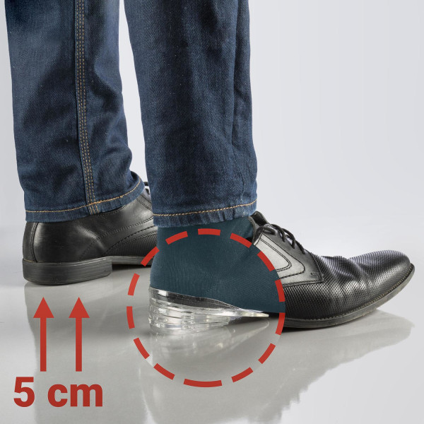 Öka din längd med 5 cm! Silikonhälinlägg för alla skor Transparent