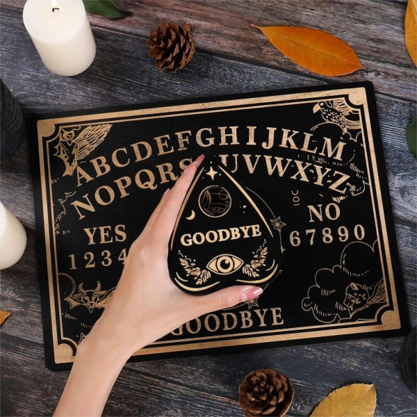 Mystiskt Ouija-bräde i Trä: Perfekt Present Svart