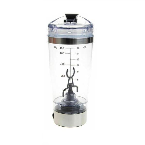 Elektrisk Proteindrink Shaker: Klumpfri, 450ml, Bärbar Transparent