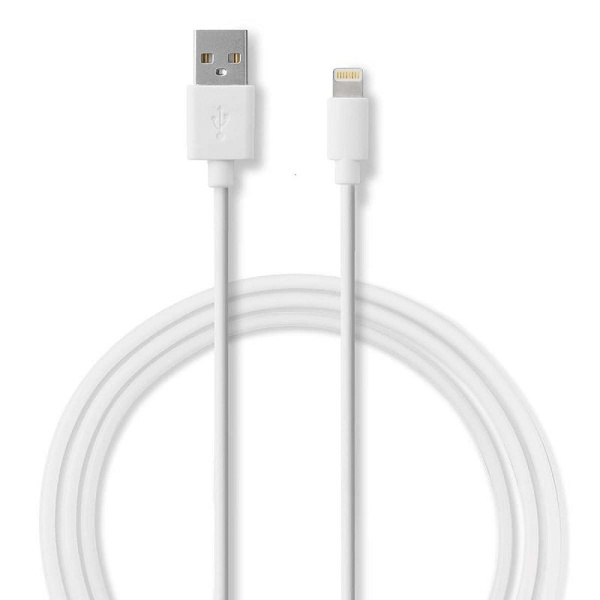 Snabb & Praktisk USB-Väggladdare med Lightningkabel Vit
