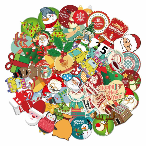 100-pack klistermärken för att skapa julstämning multifärg