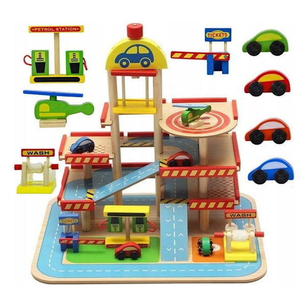 Garage med parkeringsplatser - ved multifärg