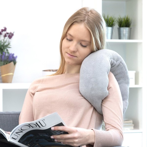 Mångsidig massagekudde för avkoppling och smärtlindring grå