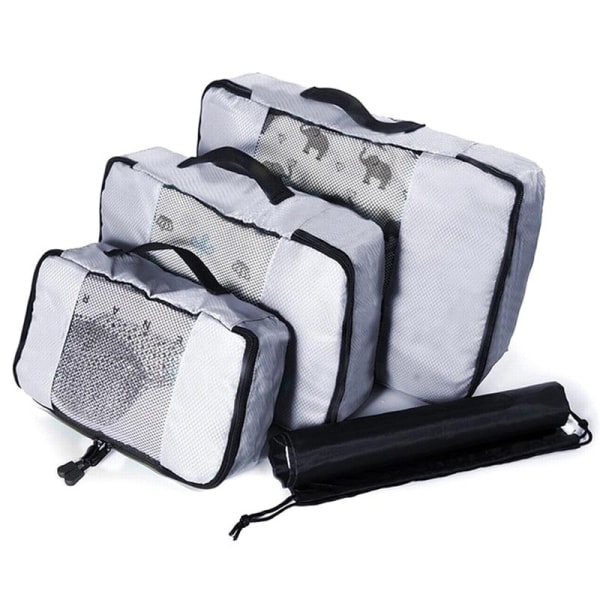 Organisera packning med 3-i-1 matchande väskset grå
