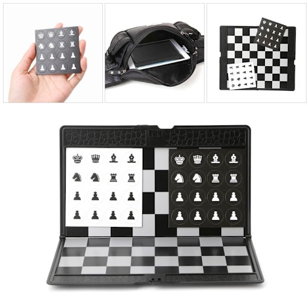 Portabelt Mini-Schack: Magnetisk & Plånbok-Stil multifärg
