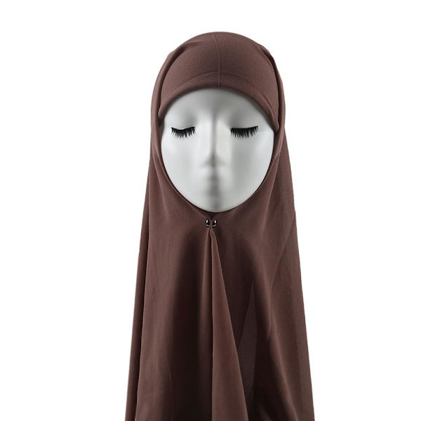 Elegant Bomullshijab - Täck Hela Kroppen i Stil Brun