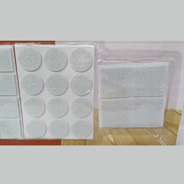 Skydda golv med 28-pack självhäftande möbeltassar Vit