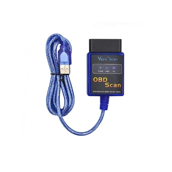 USB OBD2 Bildiagnostik: Felkoder, Hastighet, Tryck & Temp Blå