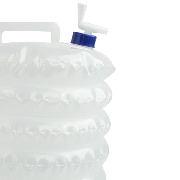 Hopfällbar vattendunk med tappkran - 10L vattenkapacitet Transparent