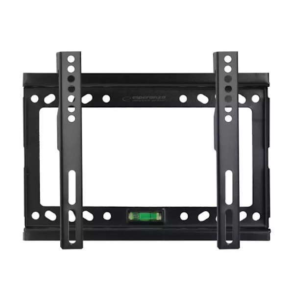 Robust Väggfäste i Svart Metall: 14-50" TV, 25kg Kapacitet Svart