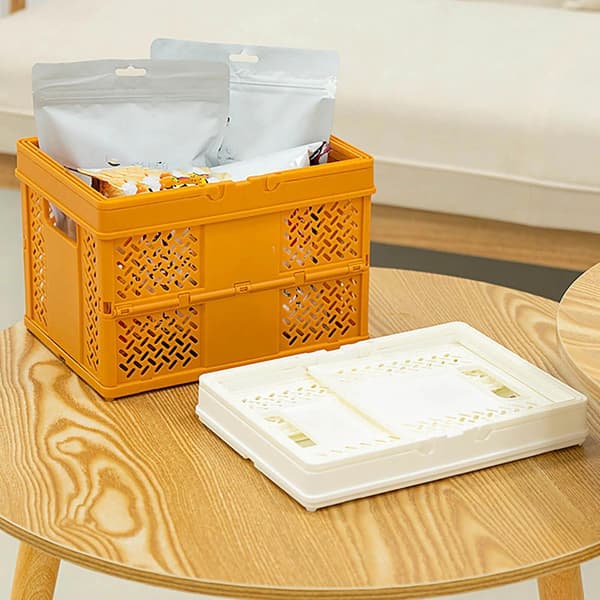 Smart & Mångsidig Förvaringskorg: Picknick, Leksaker, Badrum Orange