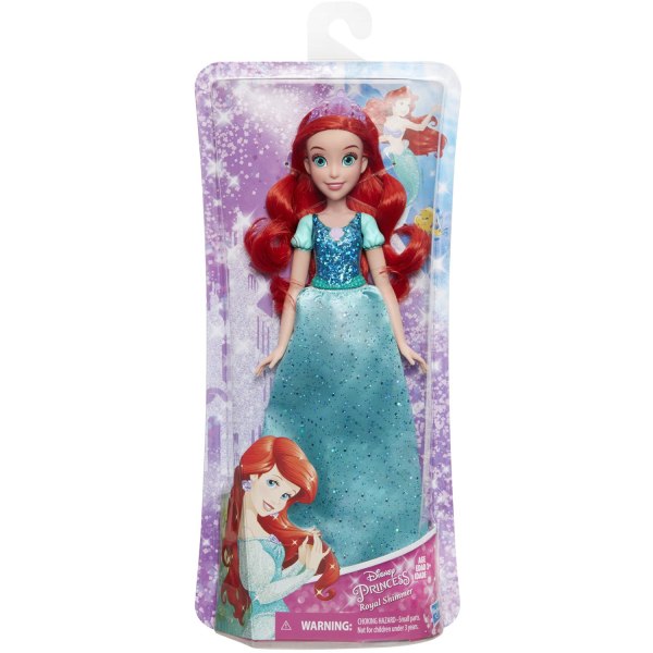 Magisk Ariel-docka: Glittrig klänning & lila tiara multifärg