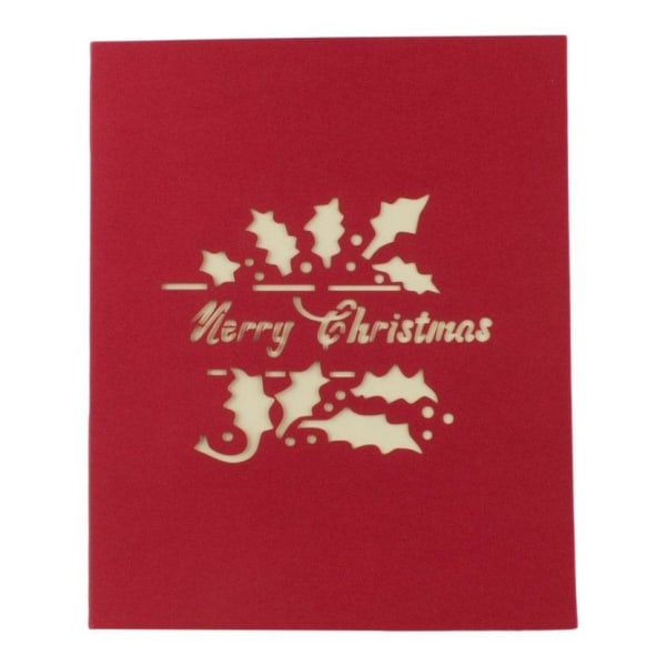 Skicka en speciell julhälsning med handgjorda Pop-Up julkort Röd