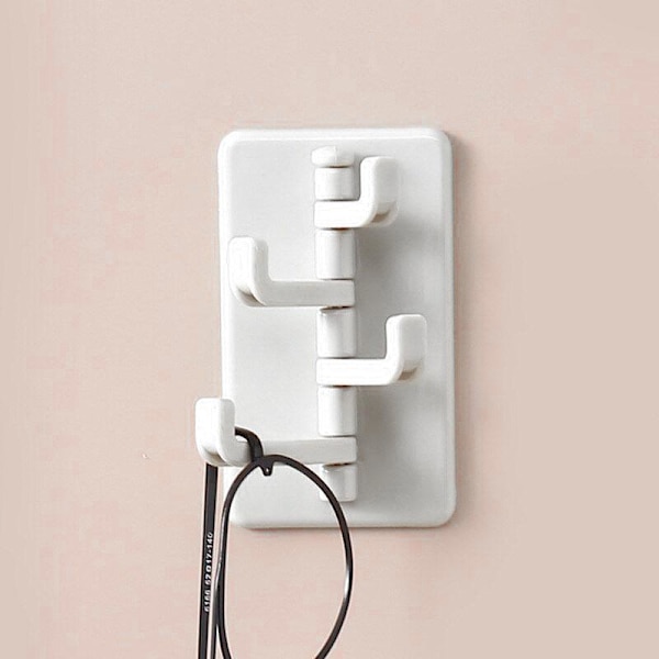 Flexibelt Väggfäste: Organisera Kök, Kläder & Accessoarer Vit