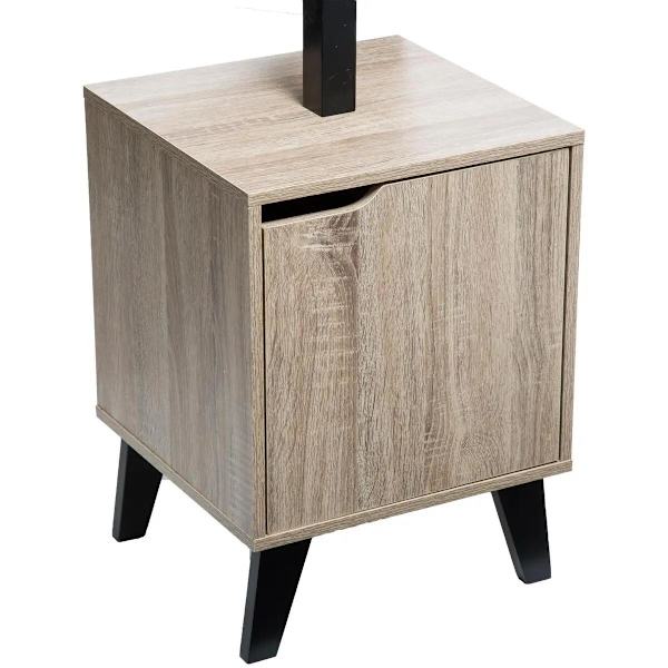 Elegant & Stabil Furu Klädhängare med Förvaring Svart