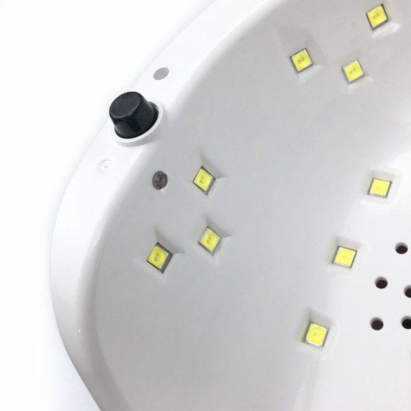 F5 Nageltork: Salongsnaglar hemma, LED/UV, 4 timerlägen Vit