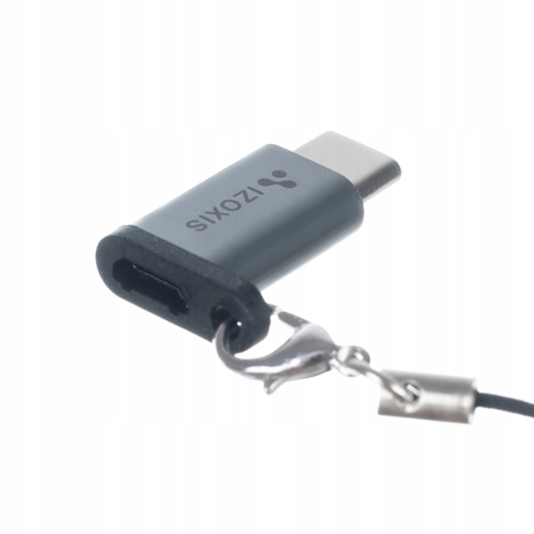 Micro USB 2.0 till USB C-adapter grå