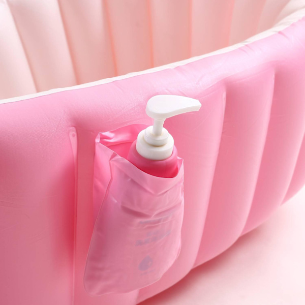 Uppblåsbart Babybadkar: Portabelt, Mjukt & Bekvämt Rosa
