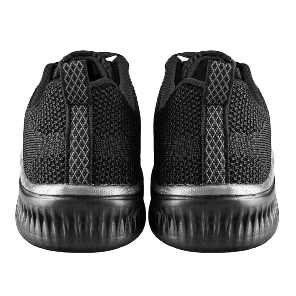 Stiliga svarta sneakers med bekväm mesh-ovandel Black 45