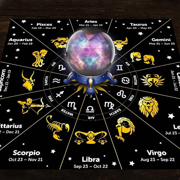 Astrologisk duk för tarotläggning och heminredning multifärg