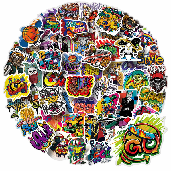 50 Färgglada Klistermärken - Personlig Dekoration multifärg