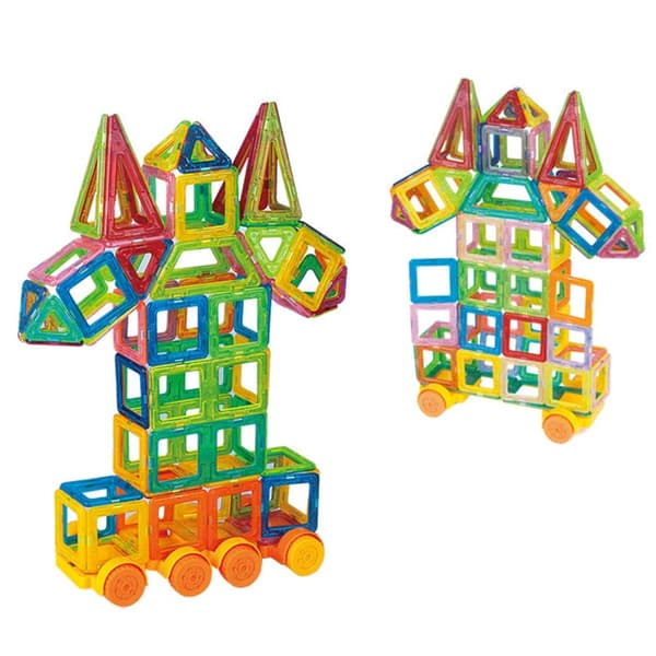 Magnetiska Byggdelar: Skapa Slott, Bilar & Mer! multifärg