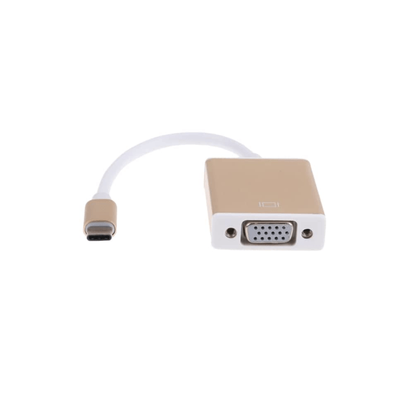 USB 3.1 Typ C-VGA-adapter: Plug & Play, Alu-design Guld