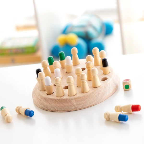 Träminnesspel: Pedagogiskt, Utvecklar Minne & Koordination multifärg