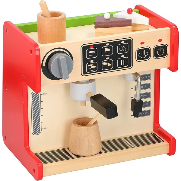 Träleksak Café: Kaffemaskin & Bakverksaffär multifärg