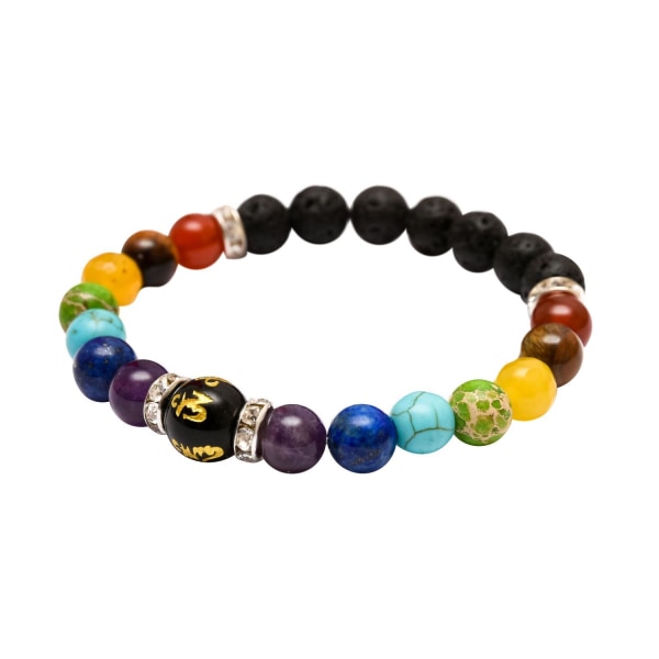 Färgglada chakra-armbandet för yoga och meditation multifärg