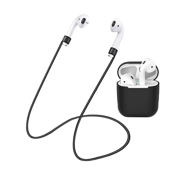 Snyggt Silikon-Kit för AirPods: Lätt, Praktiskt & Säkert Svart