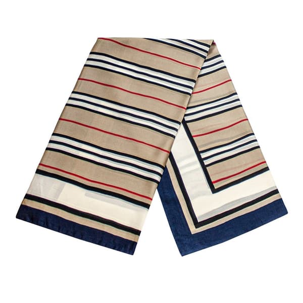 Elegant Scarf: Mönstrad, Mångsidig & Tunn Polyester multifärg
