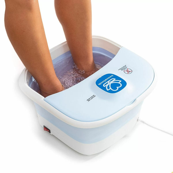 Fotspa med hydromassage Vit