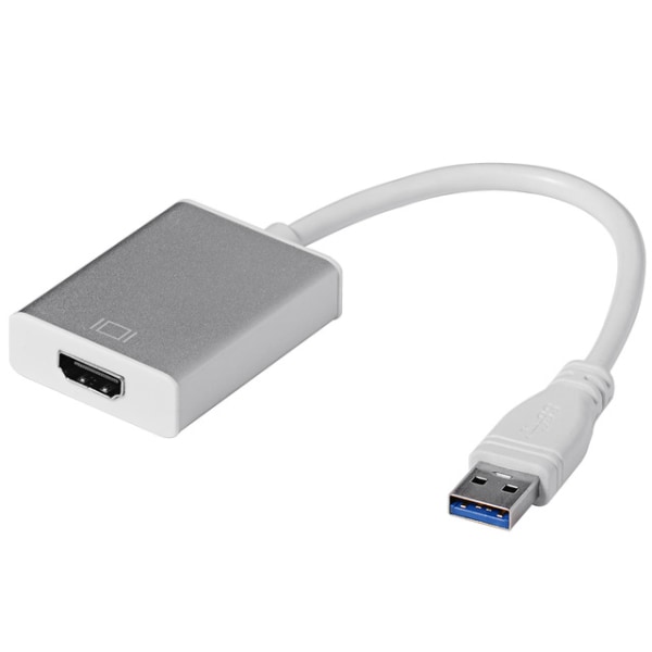 USB-HDMI Adapter: Full HD, Störningsfri Silver