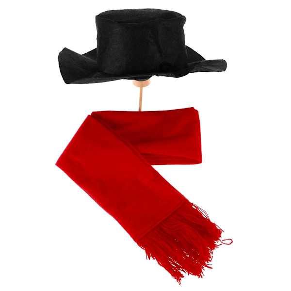 Komplett Snögubbe-Kit: Hatt, Halsduk, Morotsnäsa & Mer! multifärg