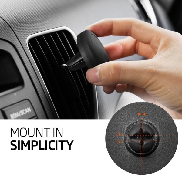 Högkvalitativ mobilhållare för bil - Air Vent Mount Svart
