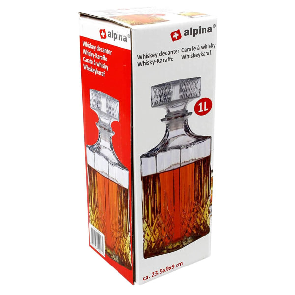 Elegant Glas Whiskykaraff 80cl - Stilren Design Transparent