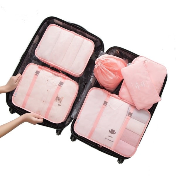 Organisera packning med Packningskuber & Påsar Set - Rosa Rosa